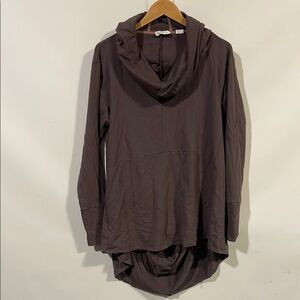 Women's Brown Cowl Neck Top